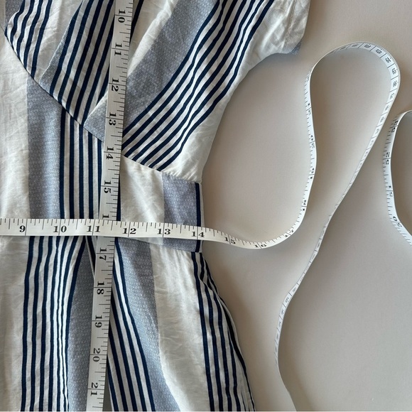 Umgee Striped V-Neck Short Sleeve Romper Size Snall - Picture 7 of 10